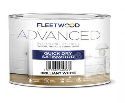 Fleetwood Advanced Quick Dry Satinwood Brilliant White 500ml