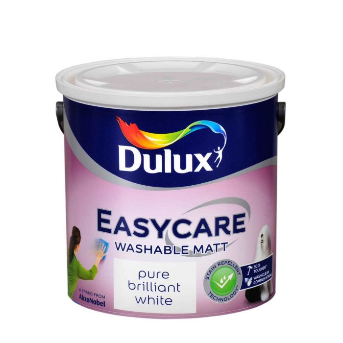 Dulux Easycare Matt Pure Brilliant White 2.5L