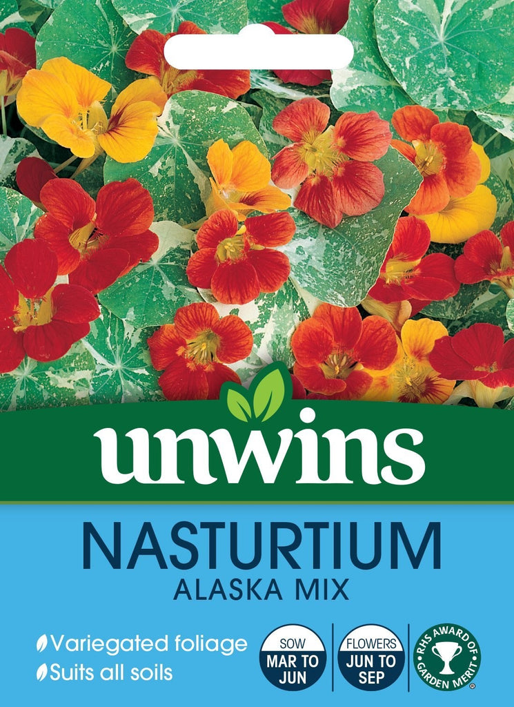 Unwins Nasturtium Alaska Mix
