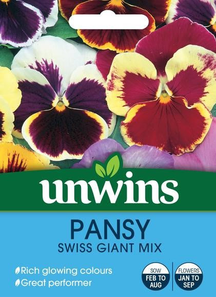 Unwins Pansy Swiss Giant Mix