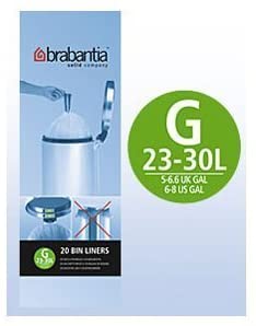 Brabantia Bin Liner 30 Ltr Size G