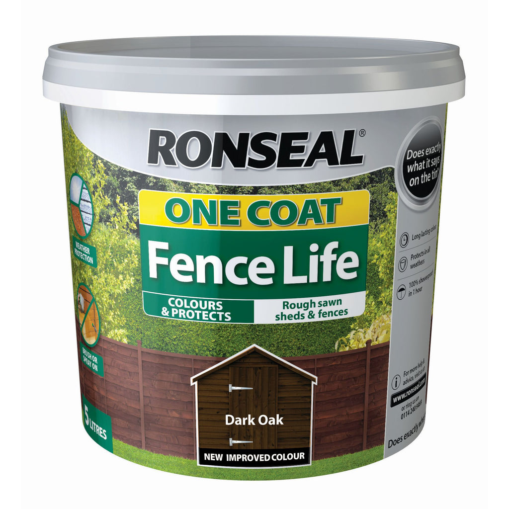 Ronseal Fence Life One Coat Dark Oak 5L