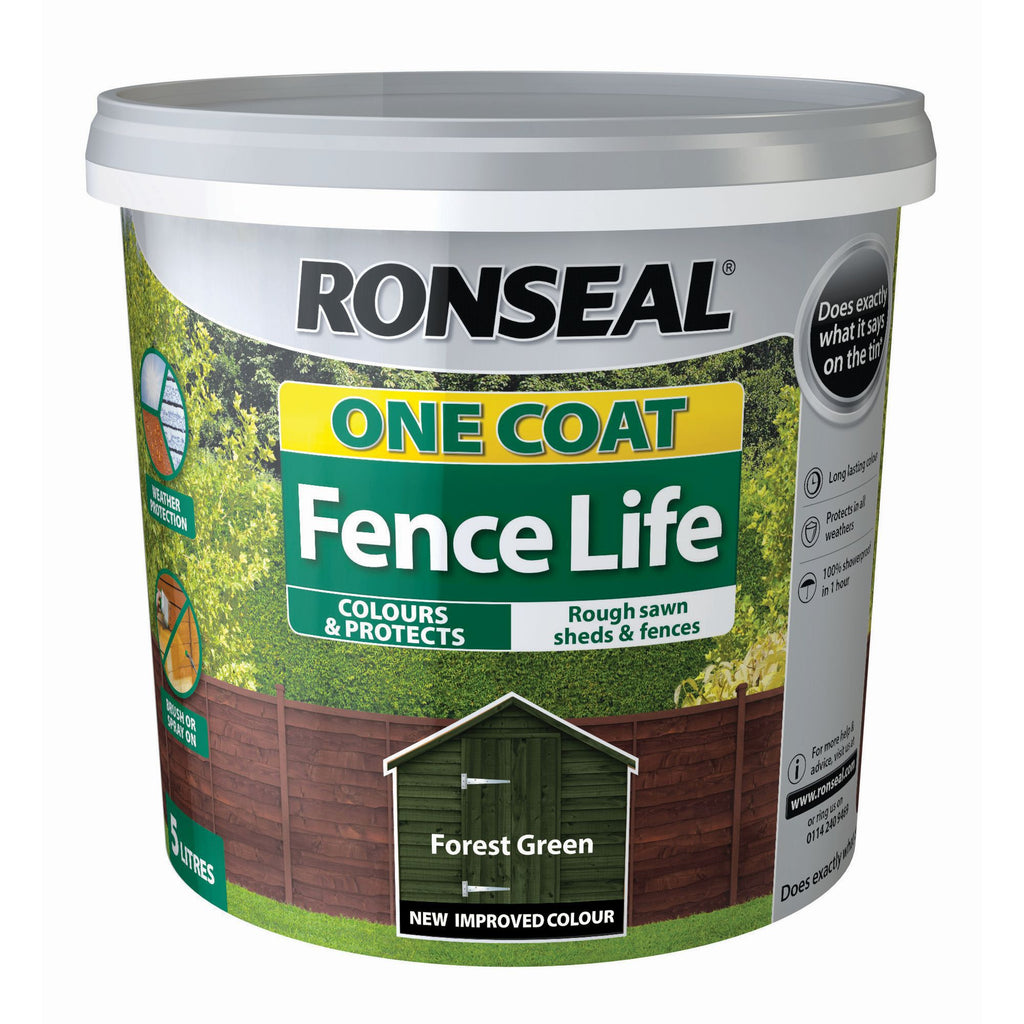Ronseal Fence Life One Coat Forest Green 5L