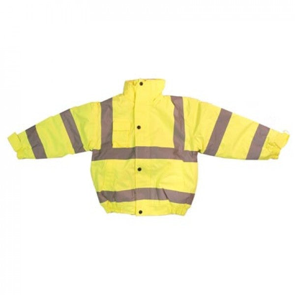 Kids Hi-Vis Bomber Jacket Yellow
