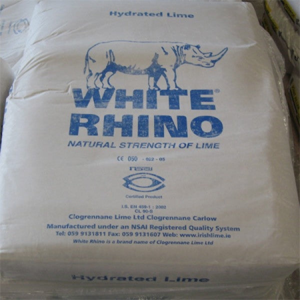 White Rhino Hydrated Lime 25Kg. Pallet prices available