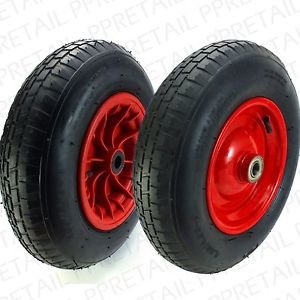 Red P-Handle Hand Truck Spare Wheel 10"