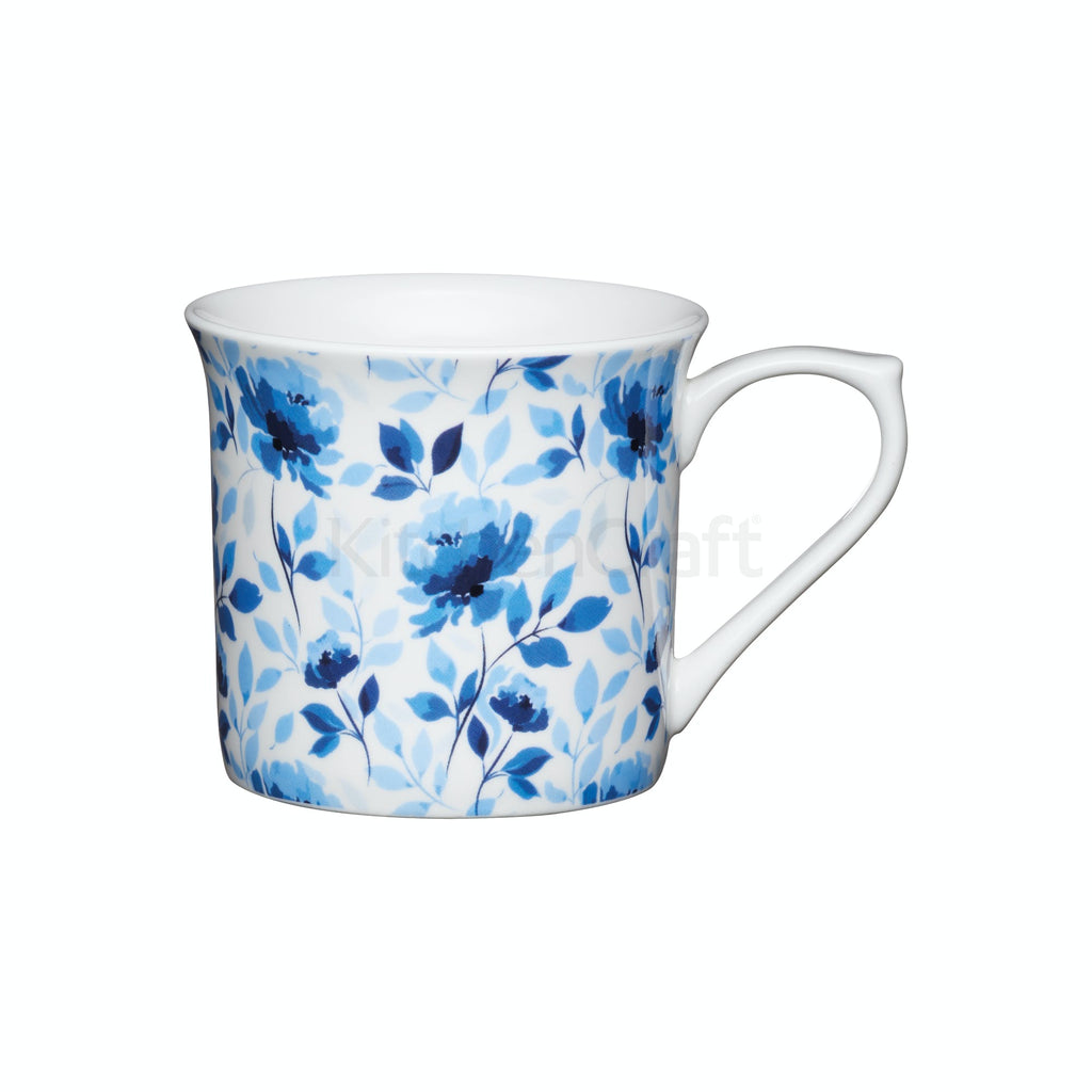 KitchenCraft Flute Mug Blue Rose