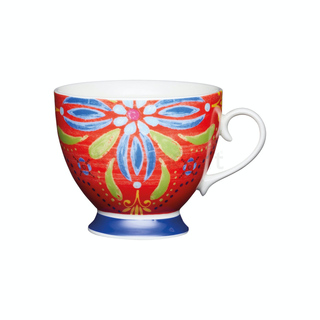 KitchenCraft Footed Mug Red Moroccan