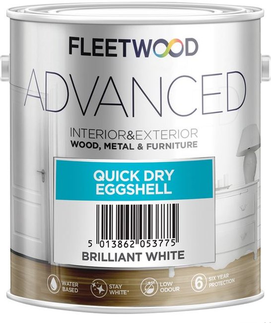 Fleetwood Advanced Quick Dry Eggshell Brilliant White 5L