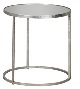 Avery Side Table Round Silver Large
