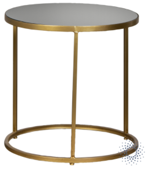 Avery Side Table Round Gold Large