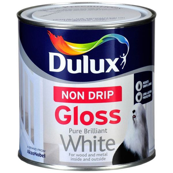 Dulux Non Drip Gloss Pure Brilliant White 2.5L