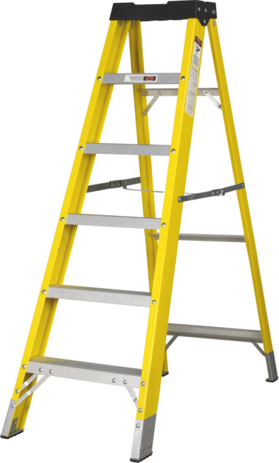 5 Step Single-Sided Fibreglass Step Ladder
