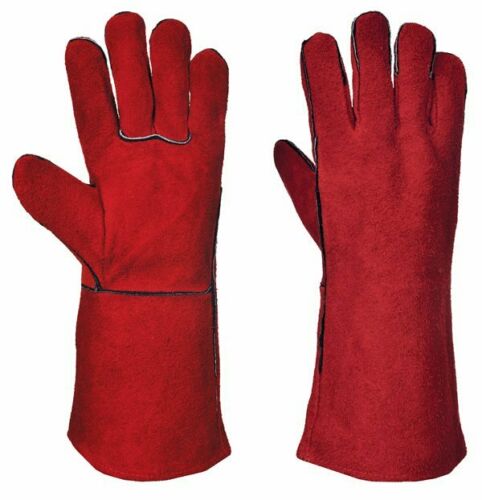 Welders Gauntlet Gloves Red XL